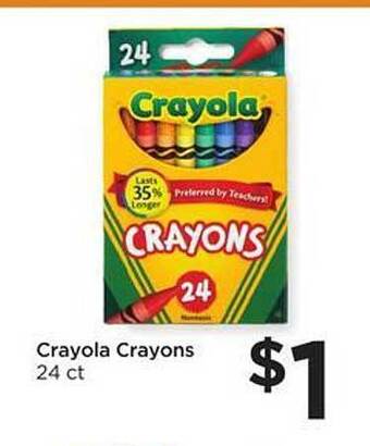 Food 4 Less Crayola crayons offer