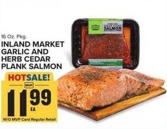 Food Lion Inland market garlic and herb cedar plank salmon offer