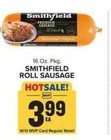 Food Lion Smithfield roll sausage offer