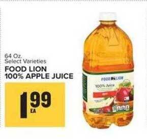 Food Lion Food lion 100% apple juice offer