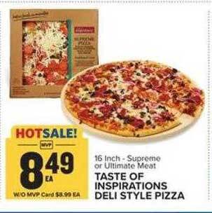 Food Lion Taste of inspirations deli style pizza offer
