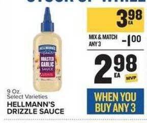 Food Lion Hellmann's drizzle sauce offer