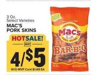 Food Lion Mac's pork skins offer