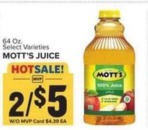 Food Lion Mott's juice offer