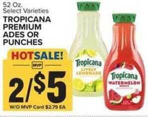 Food Lion Tropicana premium ades or punches offer