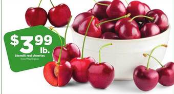 Hy-Vee Stemilt red cherries offer
