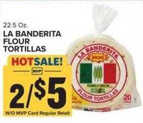 Food Lion La banderita flour tortillas offer