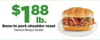 Hy-Vee Bonein pork shoulder roast offer