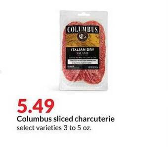Hy-Vee Columbus sliced charcuterie offer