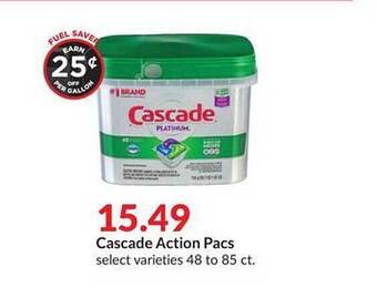 Hy-Vee Cascade action pacs offer