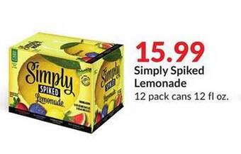Hy-Vee Simply spiked lemonade offer