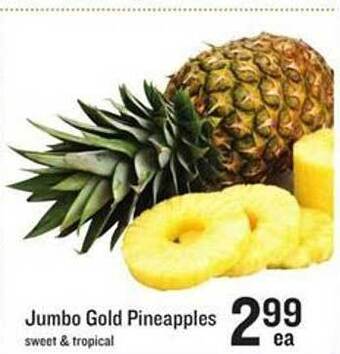 Lowes Foods Jumbo gold pineapples offer