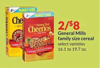 Hy-Vee General mills family size cereal offer