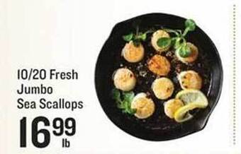 Lowes Foods 10-20 fresh jumbo sea scallops offer