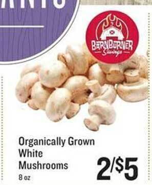 Lowes Foods Organically grown white mushrooms offer