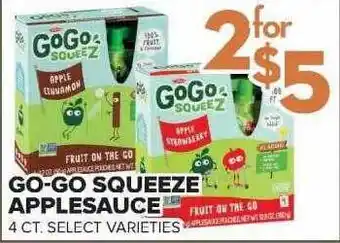 Price Cutter Go-go squeeze apllesauce offer