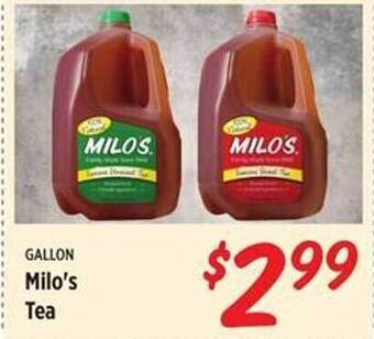 Rouses Milo's tea offer