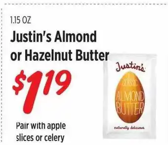 Rouses Justin's almond or hazelnut butter offer