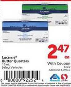 Safeway Lucerne butter quarters offer