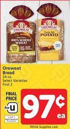 Safeway Oroweat bread offer