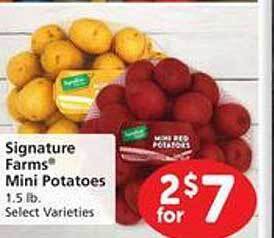 Safeway Signature farms mini potatoes offer