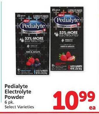 Safeway Pedialyte electrolyte powder offer