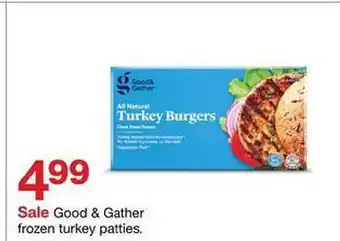 Target Good & gather frozen turkey patties offer