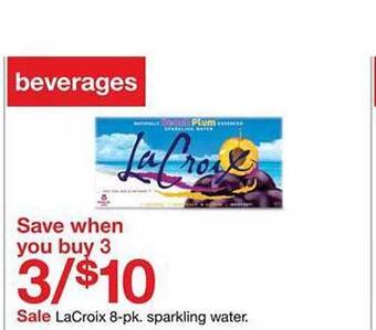 Target Lacroix sparkling water offer