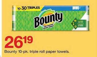 Target Bounty triple roll paper towels offer