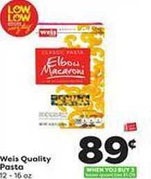 Weis Markets Weis quality pasta offer