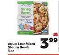 Weis Markets Aqua star micro steam bowls offer