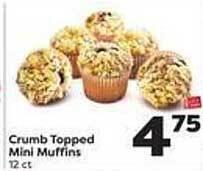 Weis Markets Crumb topped mini muffins offer