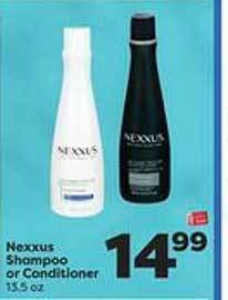 Weis Markets Nexxus shampoo or conditioner offer
