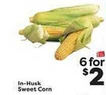 Weis Markets In-husk sweet corn offer