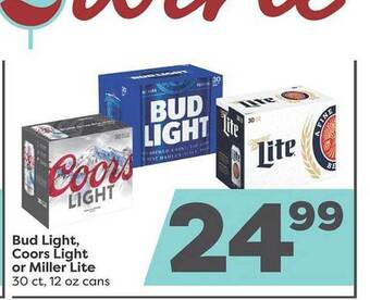 Weis Markets Bud light coors light or miller lite offer