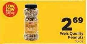 Weis Markets Weis quality peanuts offer