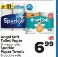 Weis Markets Angel soft toilet paper, sparkle paper towels offer