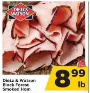 Weis Markets Dietz & watson black forest smoked ham offer