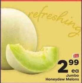 Weis Markets Jumbo honeydew melons offer