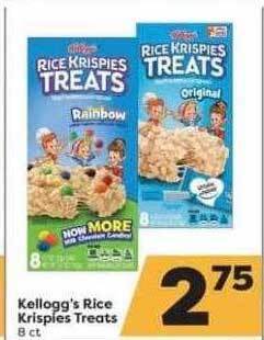 Weis Markets Kellogg's rice krispies treats offer