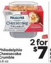 Weis Markets Philadelphia cheesecake crumble offer