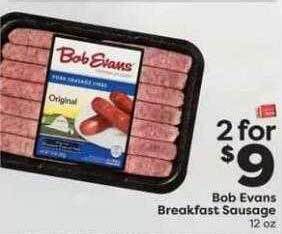 Weis Markets Bob evans breakfast sausage offer