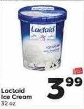 Weis Markets Lactaid ice cream offer