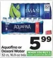 Weis Markets Aquafina or dasani water offer
