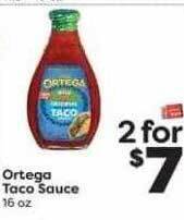 Weis Markets Ortega taco sauce offer