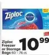 Weis Markets Ziploc freezer or storage bags offer
