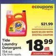 Weis Markets Tide laundry detergent offer