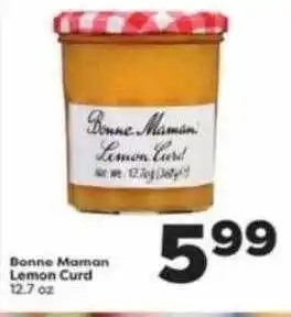 Weis Markets Bonne maman lemon curd offer