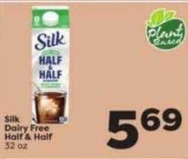 Weis Markets Silk dairy free half & half offer