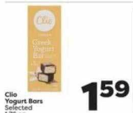 Weis Markets Clio yogurt bars offer